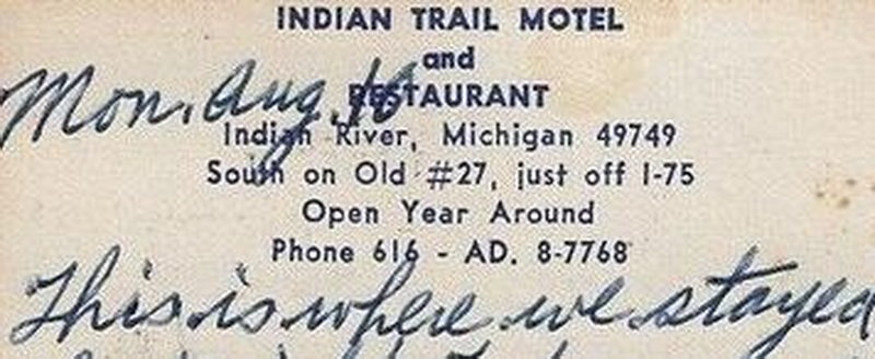 Indian Trail Motel - Vintage Postcard